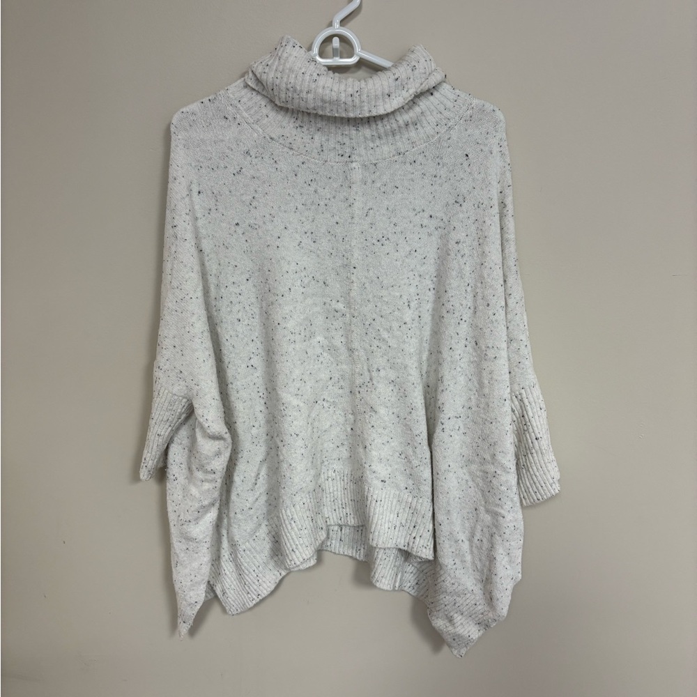 LOFT White Cowl Neck Sweater Soft Knit
